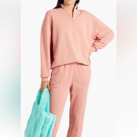 NWT $295 ATM Anthony Thomas Melillo French Terry Sweatshirt Size S M Half Zip - Picture 4 of 11